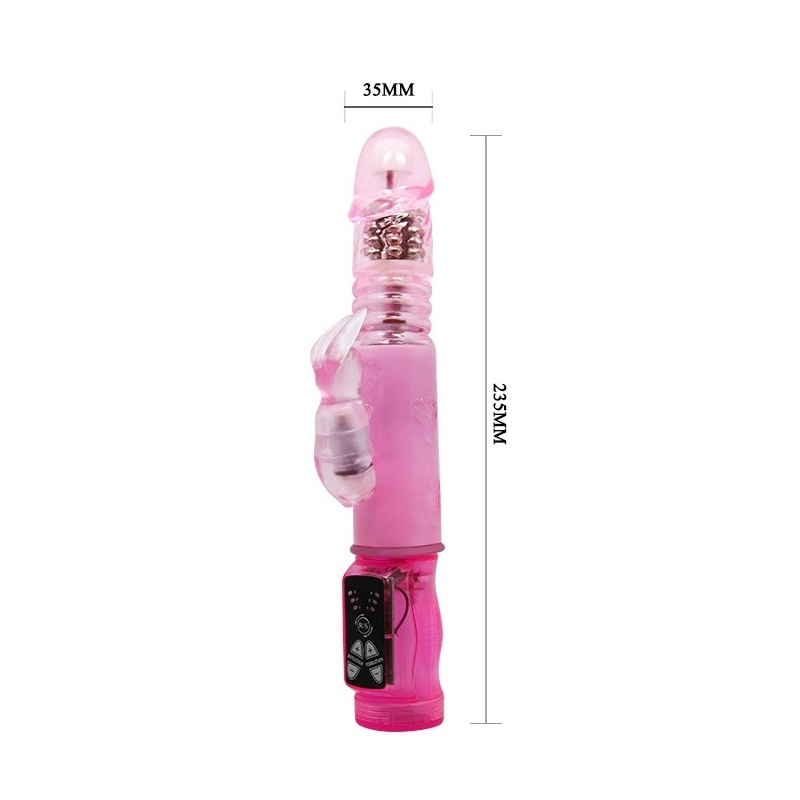 Masażer wibracyjny Crazy Rabbit z rotatorem, 24 cm - 2