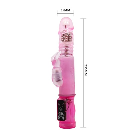 Masażer wibracyjny Crazy Rabbit z rotatorem, 24 cm - 2
