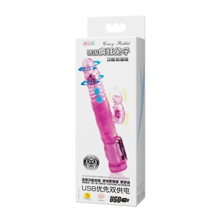 Masażer wibracyjny Crazy Rabbit z rotatorem, 24 cm - 6