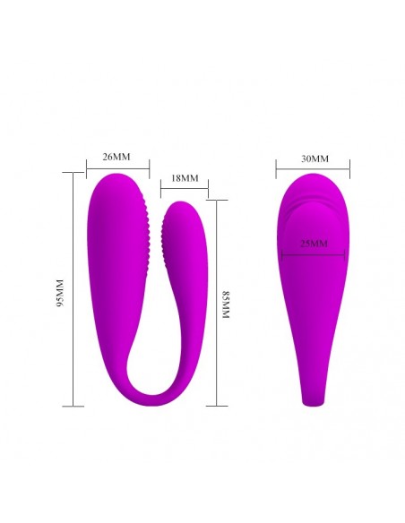 Stymulator dla Par na Pilota Bezprzewodowego Aldrich 12 Funkcji Wibracji - WIBRATORY DLA PAR - 5