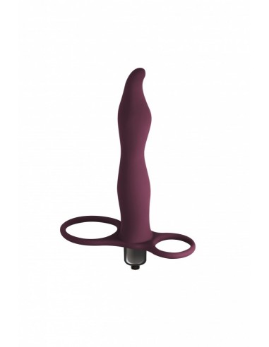 Strapon Z Wibracjami Pure Passion Flirtini Wine Red - Strap-ony, dilda na pasku z wibracją - 2
