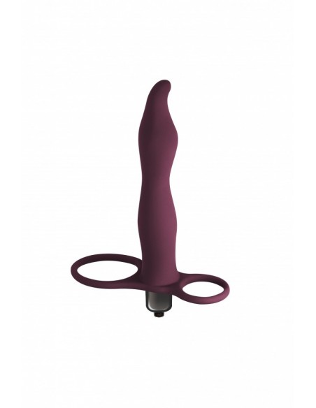 Strapon Z Wibracjami Pure Passion Flirtini Wine Red - Strap-ony, dilda na pasku z wibracją - 2