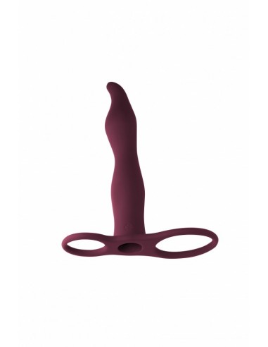 Strapon Z Wibracjami Pure Passion Flirtini Wine Red - Strap-ony, dilda na pasku z wibracją - 3