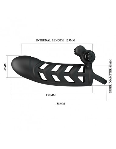 Wibrująca Nakładka Na Penisa Penis Sleeve Ii 10 Funkcji - Przedłużki i nakładki na penisa - 5