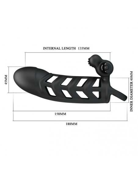 Wibrująca Nakładka Na Penisa Penis Sleeve Ii 10 Funkcji - Przedłużki i nakładki na penisa - 5