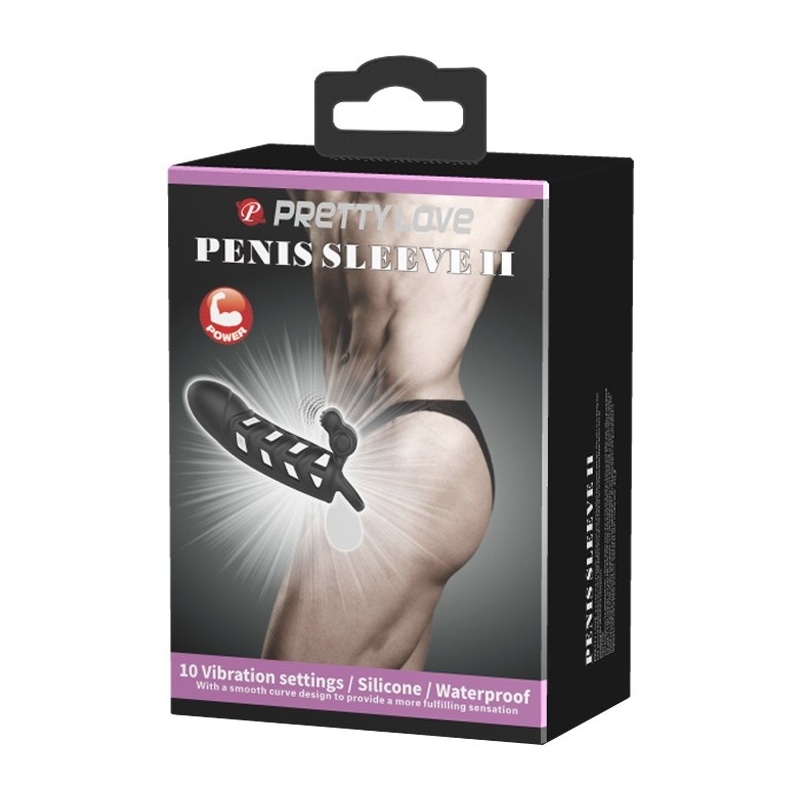 Rękaw na penisa Penis Sleeve II z 10 funkcjami wibracji, 18,8 cm - 8