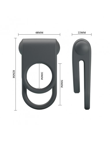 Podwójny Pierścień z Wibracjami  - Julie Vibrating - Pierścienie erekcyjne wibrujące - 5