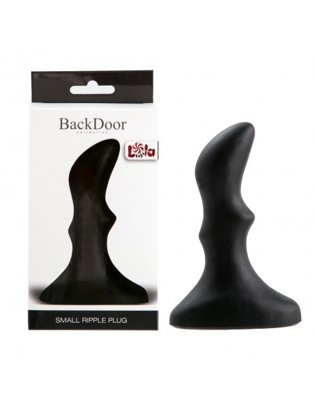 Korek analny Small Ripple Plug Black - Korki analne pozostałe - 3