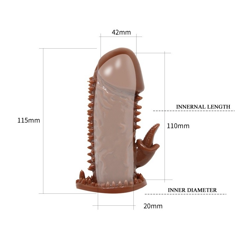 Nasadka penisa Wolftooth Sleeve z wypustkami, ok. 17 cm - 2