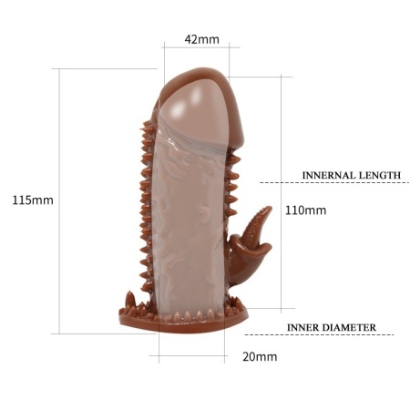 Nasadka penisa Wolftooth Sleeve z wypustkami, ok. 17 cm - 2
