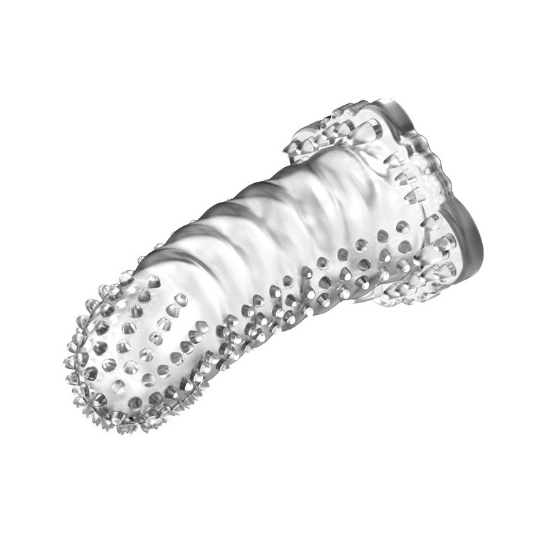 Nakładka na penisa Brave Man z wypustkami stymulującymi 14 cm - 4