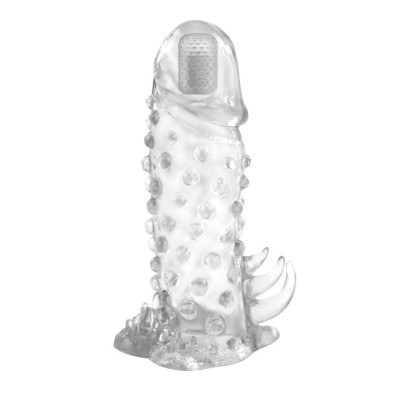 Nakładka na penisa Brave Man Vibrating z wibracją, 18 cm - 1