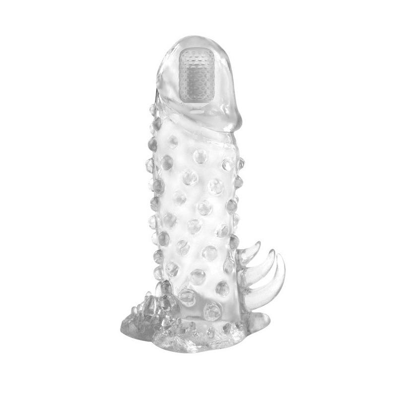 Nakładka na penisa Brave Man Vibrating z wibracją, 18 cm - 1