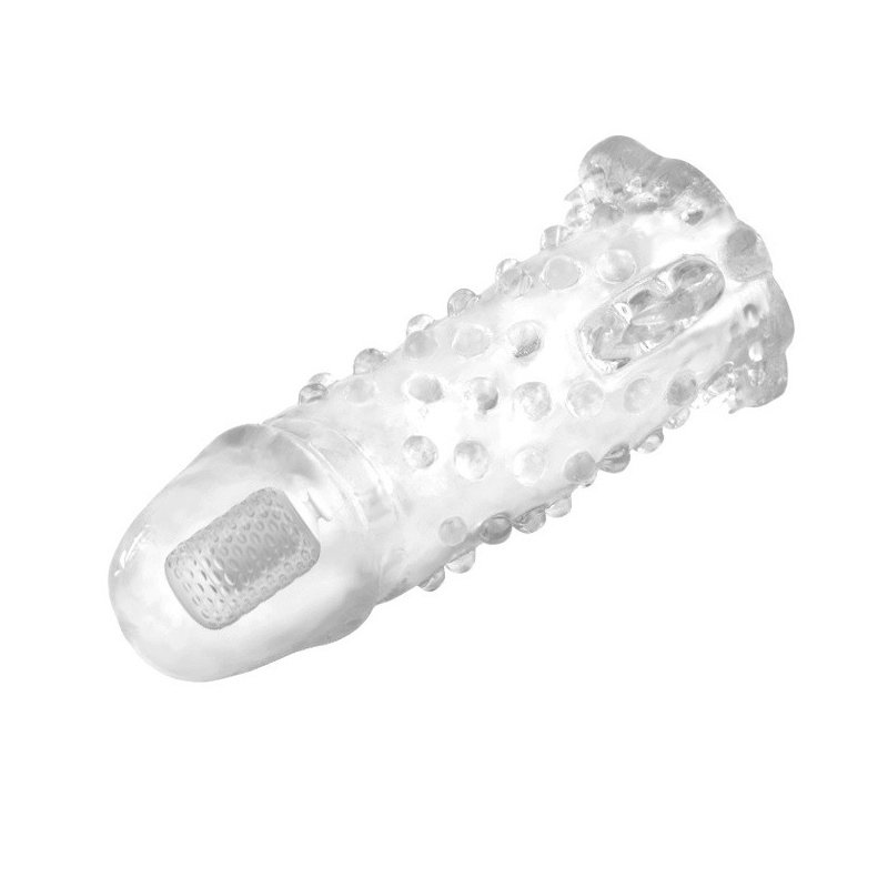 Nakładka na penisa Brave Man Vibrating z wibracją, 18 cm - 3