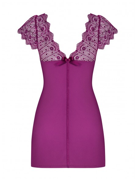 Bielizna Nocna Moketta Koszulka I Stringi Fioletowa L/Xl - Koszule nocne - 6