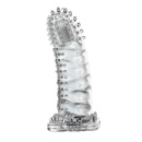 Nakładka na penisa Brave Man Vibrating 18 cm z wibrującą kapsułą i wypustkami - 1