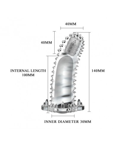 Wibrująca Nakładka Na Penisa - Brave Man 02A - Przedłużki i nakładki na penisa - 3