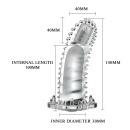 Nakładka na penisa Brave Man Vibrating 18 cm z wibrującą kapsułą i wypustkami - 3
