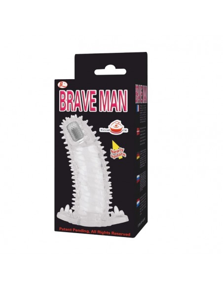 Wibrująca Nakładka Na Penisa - Brave Man 02A - Przedłużki i nakładki na penisa - 4
