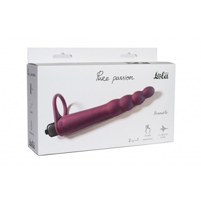 Strapon Z Wibracjami Pure Passion Bramble Wine Czerwony - 1