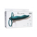 Strap-On z Podwójną Penetracją Flirtini Green - Silikonowy, 15,9 cm, Pocisk 10 Trybów - 1