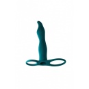 Strap-On z Podwójną Penetracją Flirtini Green - Silikonowy, 15,9 cm, Pocisk 10 Trybów - 3