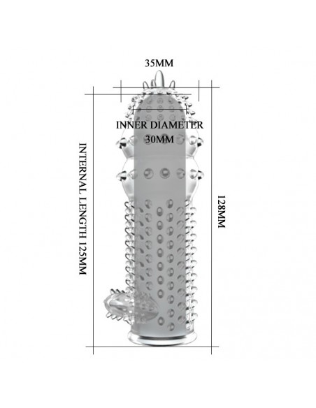 Stymulująca Nakładka Na Penisa Sleeve 45C - Przedłużki i nakładki na penisa - 4