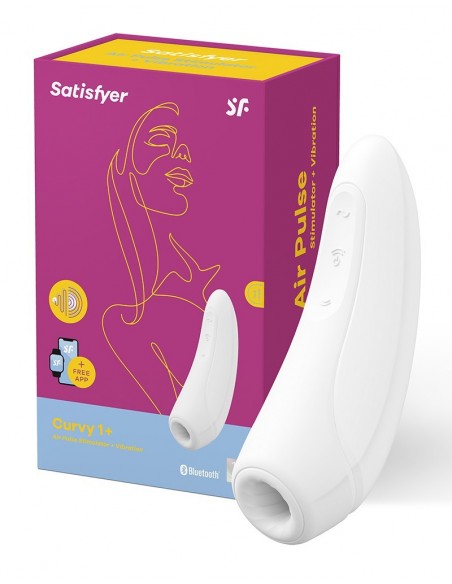 Stymulator łechtaczki Curvy 1+ Air Pulse Stimulator + Vibration White - Stymulatory łechtaczki bezdotykowe - 3