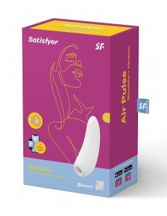 Stymulator łechtaczki Curvy 1+ Air Pulse Stimulator + Vibration White - Stymulatory łechtaczki bezdotykowe - 1 2