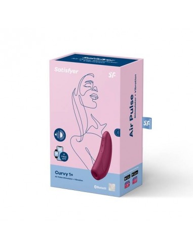 Stymulator łechtaczki Curvy 1+ Air Pulse Stimulator + Vibration Rose Red - Stymulatory łechtaczki bezdotykowe - 2