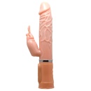 Wibrator Fire Dragon z 5 wibracjami i 5 obrotami, funkcją grzania do 48°C oraz stymulatorem łechtaczki, długość 26 cm, średnica - 2