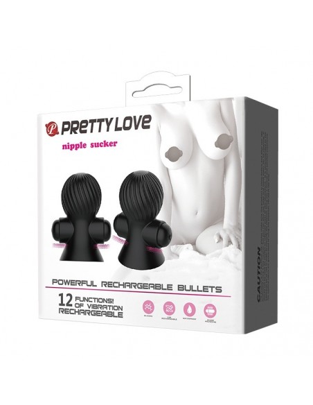Pompki Na Sutki Pretty Love - Nipple Sucker 12 Function - Pompki do sutków i pochwy - 8