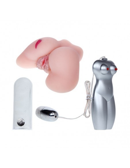 Sztuczna Pochwa Z Zarostem Wypięty Tyłeczek Z Wibracjami - Masturbatory i Sztuczne pochwy - 3