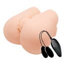 Masturbator Realistic Vagina & Anal Vibrating z dwoma otworami, 20 x 19 x 11,5 cm - 1
