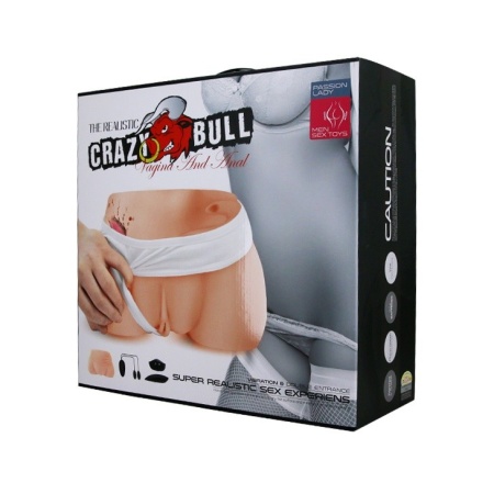 Masturbator Realistic Vagina & Anal Vibrating z dwoma otworami, 20 x 19 x 11,5 cm - 4
