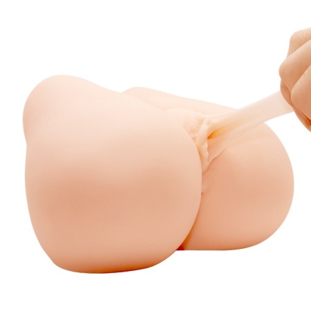 Masturbator Realistic Vagina & Anal Vibrating z dwoma otworami, 20 x 19 x 11,5 cm - 7