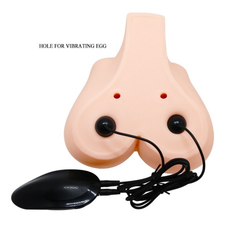 Masturbator Realistic Vagina & Anal Vibrating z dwoma otworami, 20 x 19 x 11,5 cm - 9
