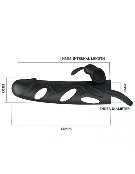 Wibrująca Nakładka Na Penisa Ball Strap - Przedłużki i nakładki na penisa - 3