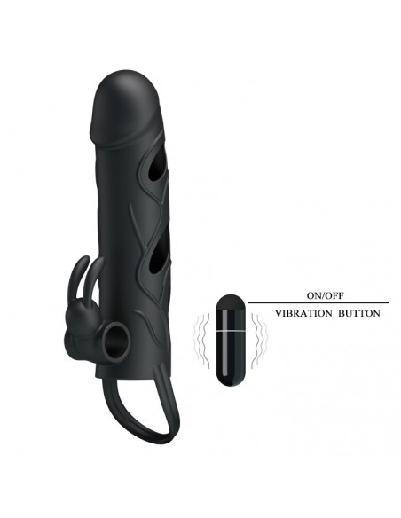 Wibrująca Nakładka Na Penisa Ball Strap - Przedłużki i nakładki na penisa - 4