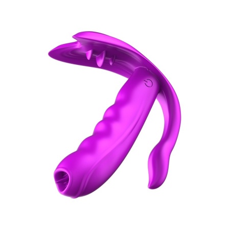 Stymulator do majtek Silicone Panty Vibrator - silikonowy masażer z 7 funkcjami wibracji, podgrzewaniem, ruchomym języczkiem i p - 2