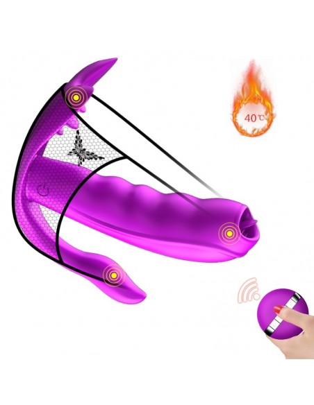 Stymulator Łechtaczki i Puntu G z Języczkiem do Majteczek na Pilota - Wibratory Motylki - 3