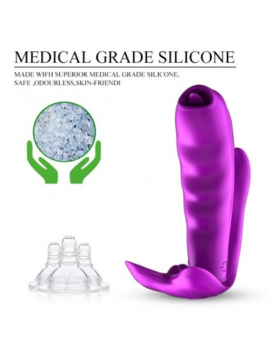 Stymulator Łechtaczki i Puntu G z Języczkiem do Majteczek na Pilota - Wibratory Motylki - 6