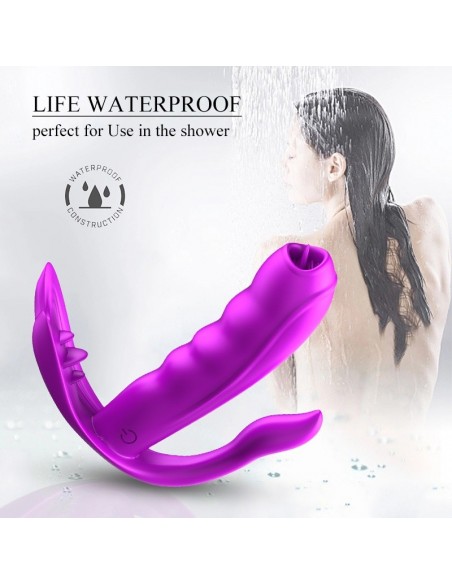 Stymulator Łechtaczki i Puntu G z Języczkiem do Majteczek na Pilota - Wibratory Motylki - 7