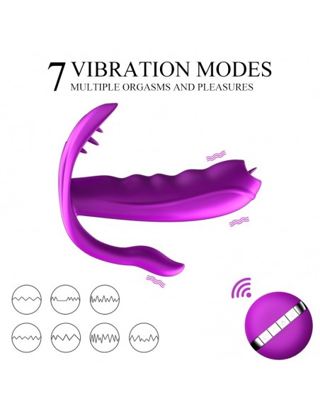 Stymulator Łechtaczki i Puntu G z Języczkiem do Majteczek na Pilota - Wibratory Motylki - 9