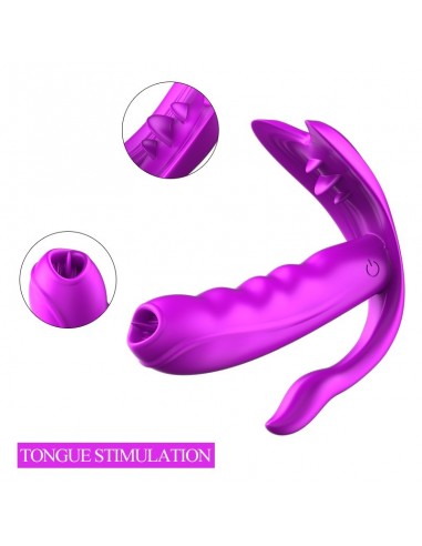 Stymulator Łechtaczki i Puntu G z Języczkiem do Majteczek na Pilota - Wibratory Motylki - 10