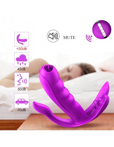 Stymulator Łechtaczki i Puntu G z Języczkiem do Majteczek na Pilota - Wibratory Motylki - 11