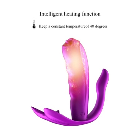 Stymulator do majtek Silicone Panty Vibrator - silikonowy masażer z 7 funkcjami wibracji, podgrzewaniem, ruchomym języczkiem i p - 15