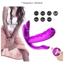 Stymulator do majtek Silicone Panty Vibrator - silikonowy masażer z 7 funkcjami wibracji, podgrzewaniem, ruchomym języczkiem i p - 16