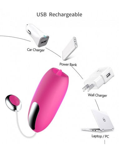 Stymulator Łechtaczki z Języczkiem Wibracjami i Funkcją Grzania - Wibratory Mini - 6