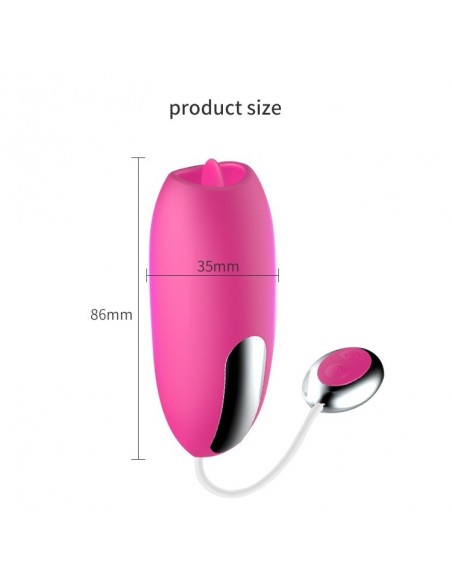 Stymulator Łechtaczki z Języczkiem Wibracjami i Funkcją Grzania - Wibratory Mini - 7